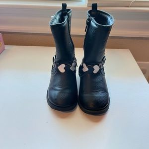 Carters black boots size 7 toddler
